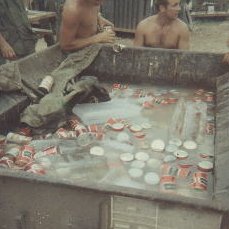 tub with beer